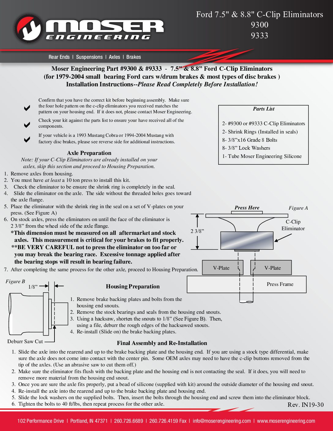 9300 9333 Eliminators Instructions IN19-30