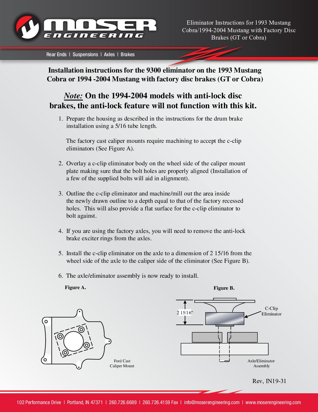 93Cobra94to04Fact disc brake elim instructionsIN19-31