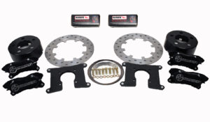 Moser Engineering Dual Caliper Rear Drag Brake Kit "LOW-PROFILE" - Olds/Pontiac (2.91″ Offset)